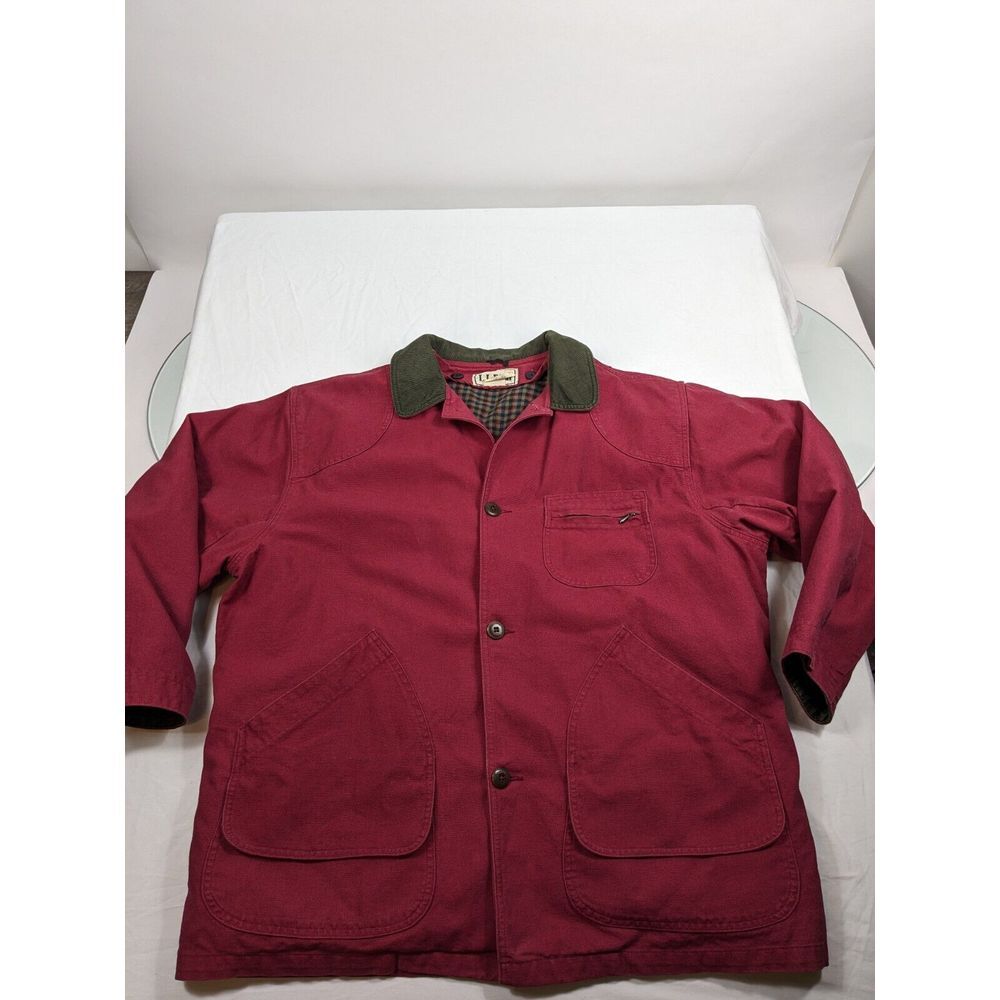 Vintage LL Bean Men's Barn Chore Jacket, Primaloft - Size: XL / Red
